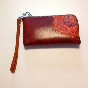Mexican Leather wristlet